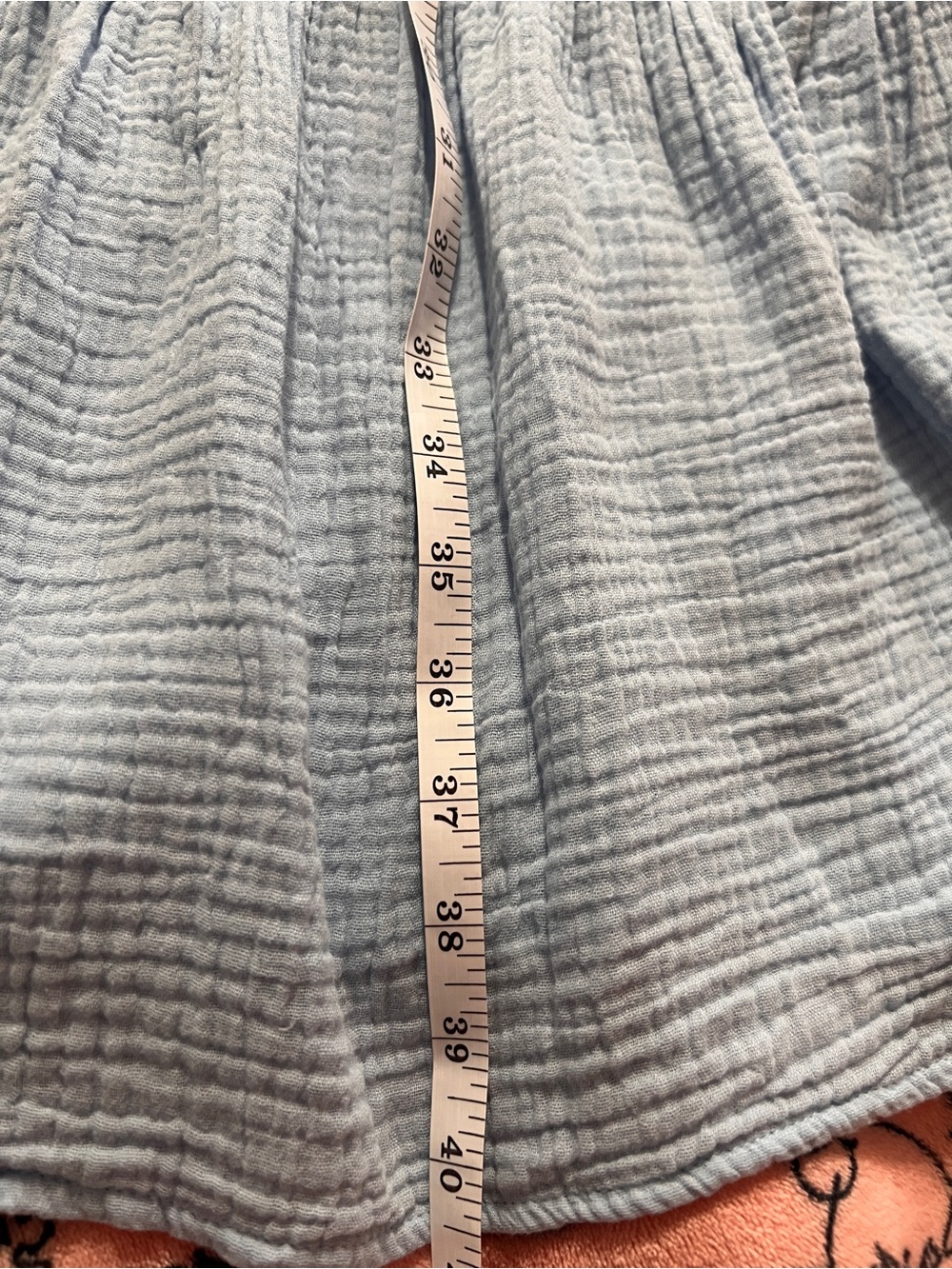Lucky Brand Light Blue Gauze Tiered Tunic - Picture 5 of 6